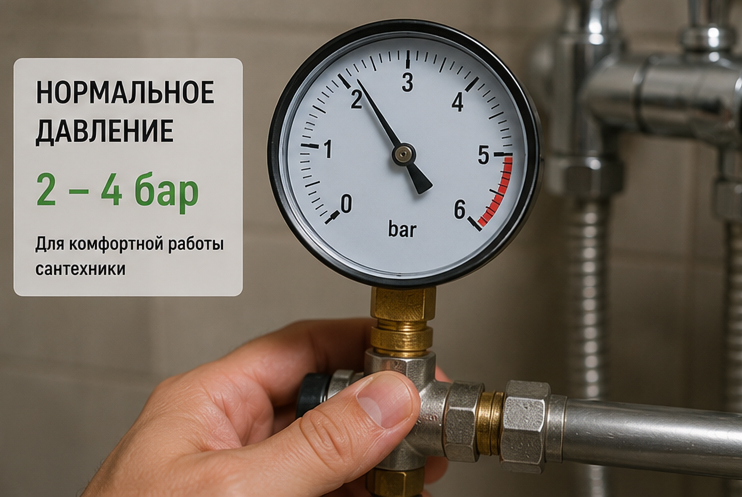 Слабый напор воды